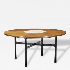 Harvey Probber Walnut Center Table with Stone Insert by Harvey Probber - 110473