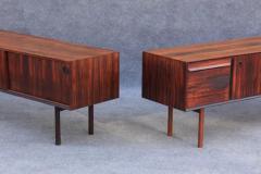 Haug Snekkeri Rare Pair of Haug Snekkeri Cabinets or Credenzas in Full Bookmatched Rosewood - 3562164