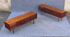 Haug Snekkeri Rare Pair of Haug Snekkeri Cabinets or Credenzas in Full Bookmatched Rosewood - 3562179