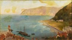 Haughton Fitzgerald English Victorian Fisherman Boat Painting - 4651270