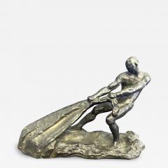 Hauling the Net Art Deco Bronze - 4456733
