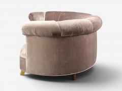 Haute House Large Audrey Channel Sofa Purple Fabric Giltwood 21st c  - 4607736