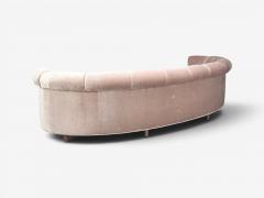 Haute House Large Audrey Channel Sofa Purple Fabric Giltwood 21st c  - 4607738