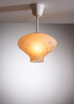 Havana Yellow Glass Pendant with Dot Decorations - 1924626