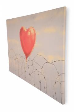 Heart Balloon On Barbed Wire Giclee - 3186242