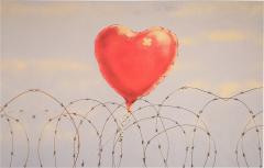 Heart Balloon On Barbed Wire Giclee - 3198112
