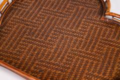 Heart Shaped Rattan and Bamboo Tray - 1631419