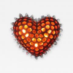 Heart shaped sculptural wall light - 982561