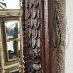 Heavily Carved Antique French Oak Mirror - 2427312