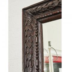 Heavily Carved Antique French Oak Mirror - 2427313