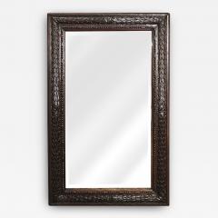 Heavily Carved Antique French Oak Mirror - 2429866
