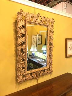 Heavily Carved French Frame Flanking a Bevelled Glass Wall or Console Mirror - 2991804