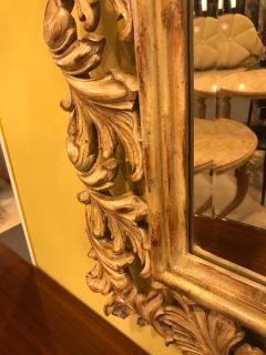 Heavily Carved French Frame Flanking a Bevelled Glass Wall or Console Mirror - 2991805