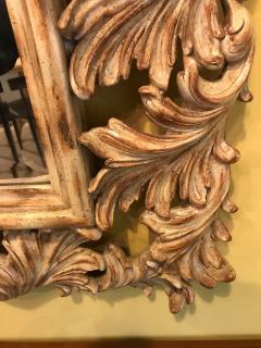 Heavily Carved French Frame Flanking a Bevelled Glass Wall or Console Mirror - 2991806