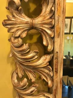 Heavily Carved French Frame Flanking a Bevelled Glass Wall or Console Mirror - 2991808