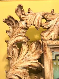 Heavily Carved French Frame Flanking a Bevelled Glass Wall or Console Mirror - 2991809