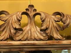 Heavily Carved French Frame Flanking a Bevelled Glass Wall or Console Mirror - 2991810
