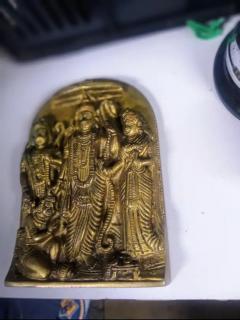 Heavy Brass Cast Ram Darbar Plaque - 3877872