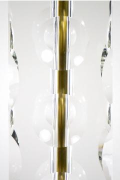 Heavy Cut Glass Italian Art Deco Style Pair Table Lamp - 3123872