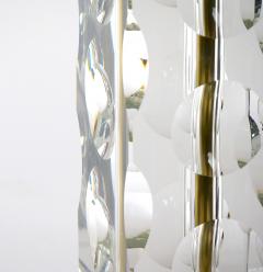 Heavy Cut Glass Italian Art Deco Style Pair Table Lamp - 3123875