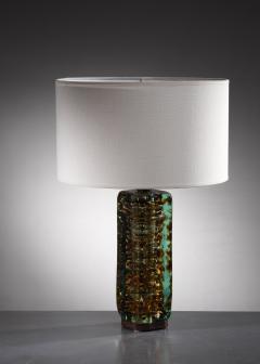Heavy glass based Italian table or console lamp - 1605890