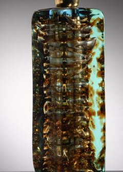 Heavy glass based Italian table or console lamp - 1605892