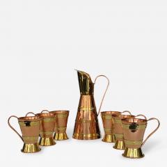 Hector Aguilar Large Handmade Copper Brass Pitcher 6 Cups by Hector Aguilar - 184577