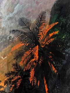 Hector Garrido Erupting Volcano in Hawaii Surreal Painting for Fires of Eden Book Cover - 4796684