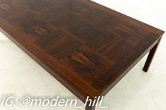 Heggen Mid Century Rosewood Patchwork Coffee Table - 1868745