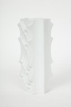 Heinrich Fuchs Mid Century White Relief Vase - 785510