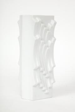 Heinrich Fuchs Mid Century White Relief Vase - 785511