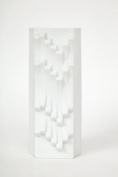 Heinrich Fuchs Mid Century White Relief Vase - 785512