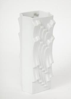 Heinrich Fuchs Mid Century White Relief Vase - 785513