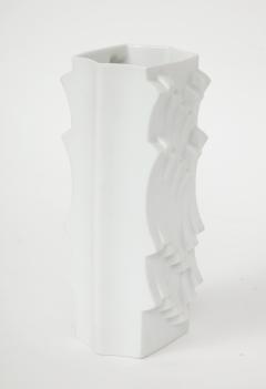 Heinrich Fuchs Mid Century White Relief Vase - 785521