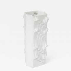 Heinrich Fuchs Mid Century White Relief Vase - 832719