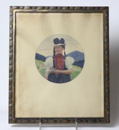 Heinrich Issel Four Water Colors of German Young Women by Heinrich Issel 1920s Germany - 3217418