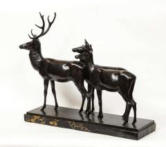 Heinrich Karl Scholz Heinrich Karl Scholz Austria 1880 1937 A Fine Patinated Bronze Group of Deer - 2137920