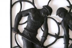 Heinrich Moshage Cast Iron Art Deco Wall Relief Unsere Arbeit by Heinrich Moshage 1929 Germany - 4210265