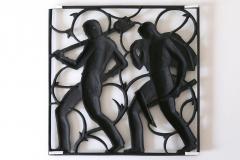 Heinrich Moshage Cast Iron Art Deco Wall Relief Unsere Arbeit by Heinrich Moshage 1929 Germany - 4210301