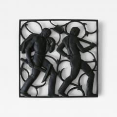 Heinrich Moshage Cast Iron Art Deco Wall Relief Unsere Arbeit by Heinrich Moshage 1929 Germany - 4211667