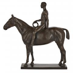 Heinrich Splieth Bronze equestrian rider by Heinrich Splieth - 3743880