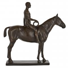 Heinrich Splieth Bronze equestrian rider by Heinrich Splieth - 3743881