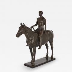 Heinrich Splieth Bronze equestrian rider by Heinrich Splieth - 3744994