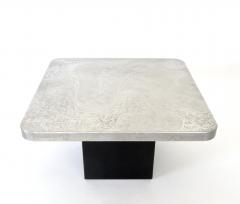 Heinz Lilienthal A Pair of Heinz Lilienthal Etched Stainless Steel Coffee Tables or Side Tables - 513545