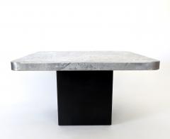 Heinz Lilienthal A Pair of Heinz Lilienthal Etched Stainless Steel Coffee Tables or Side Tables - 513548