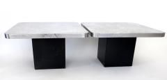 Heinz Lilienthal A Pair of Heinz Lilienthal Etched Stainless Steel Coffee Tables or Side Tables - 513549