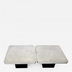 Heinz Lilienthal A Pair of Heinz Lilienthal Etched Stainless Steel Coffee Tables or Side Tables - 516584