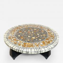 Heinz Lilienthal Mid Century Modern Mosaic Topped Coffee Table by Heinz Lilienthal - 2980288