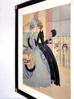 Helen Dryden Vogue Elegantly Dressed Women Shopping For Hats in Art Nouveau - 3955602