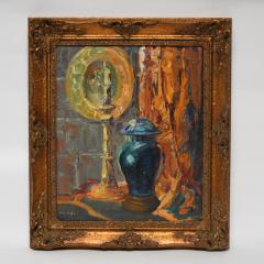 Helen Hafer Table Scene by Helen Hafer Laguna Beach Artist Framed - 4525468